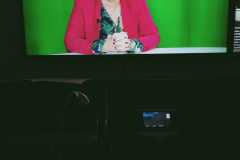 Prof. Kasińska- Metryka podczas nagrania wykładu dla UP