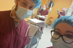 Marek Picheta i Dominika Czarnota-Zdybicka podczas nagrania operacji