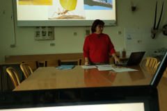 Prof. UJK dr hab. Jolanta Bąk-Badowska podczas prowadzenia  wykładu