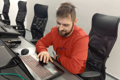 Marek Picheta podczas zajęć