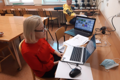 Dr Elżbieta Buchcic podczas zajęć zlanych