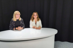 dr Agnieszka Rosińska Mamej i dr hab. Anna Wileczek, prof. UJK, podczas nagrania