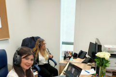 Mgr Anna Kwaśniewska i mgr Dominika Czarnota-Zdybicka  podczas absolutorium