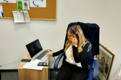 Mgr Dominika Czarnota-Zdybicka  podczas zakończenia UDJK