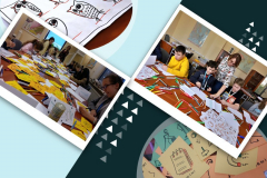 dzieci podczas zajęć z tworzenia mapy myśli