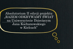 slajd z napisem Absolutorium II edycji