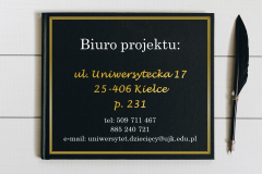 slajd z adresem biura projektu