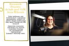 Kierownik projektu dr hab, Anna Wileczek, prof. UJK