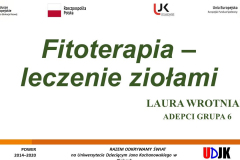 Slajd tytułowy prezentacji Laury Wrotniak