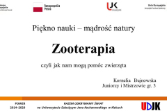 Slajd tytułowy prezentacji Korneli Bujnowskiej